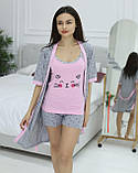 Комплект халат шорти и майка, Miss Victoria, фото 2