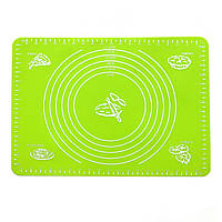 Силіконовий килимок з розміткою для коржів A-PLUS 50 х 40 см (WY-45) Салатовый