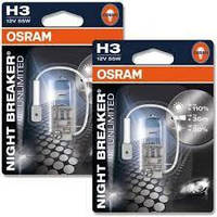 Галогеновая автолампа Osram PK22s H3 12V 55W NBU-01B+110% 64151 блистер