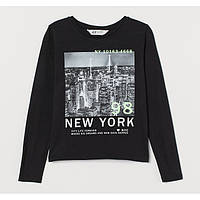 Дитяча кофта лонгслів H&M NY 98 для дівчинки 8-10 років - р.134/140 /71312/