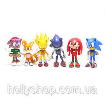 Набір фігурок Super Sonic Сонік Їжачок і його друзі Перше покоління супер сонік, фото 4