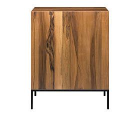 Комоди для спальні MeBelle SOLID-1 90 х 45 х 113 см, ЛДСП дуб, горіх + метал, скандинавський стиль