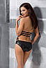 Боді еротичне монокіні під латекс LAMIS BODY black L/XL - Passion Exclusive, фото 3