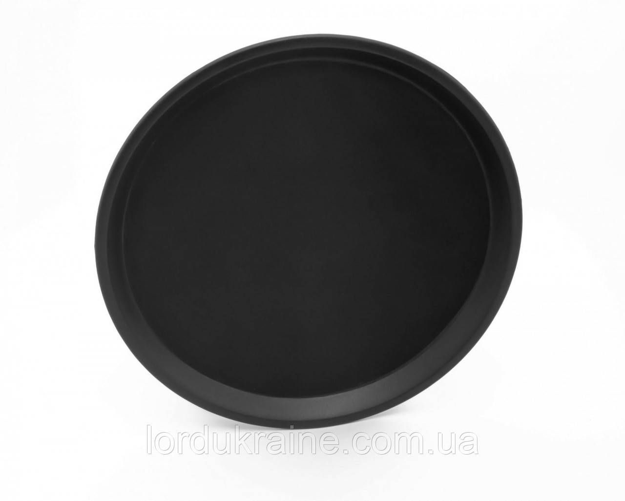 Піднос з антиковзким покриттям круглий чорний 40,5 см