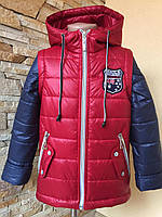 Куртка для хлопчика демісезонна, рукави відстібаються, розмір 110, на зріст 110-116.