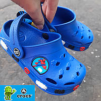 Дитячі сабо Crocs, крокси з піни ЕВА, аквашузи, босоніжки, сандалії, шльопанці Сині