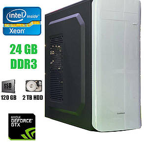 Комп'ютер GameMax Tower/Intel Xeon E5-2680 V2 (10 (20) ядер по 2.8 — 3.6 GHz) / 32 GB DDR3 / NEW 120 GB, фото 1