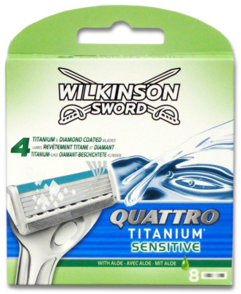 Змінні касети Wilkinson Quattro Titanium Sensitive (8шт.)