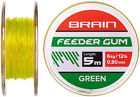 Фідер Гам Brain Feeder Gum 0,8мм 6кг 5м зелений