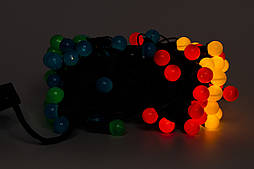 Гірлянда-нитка з лампочками розжарювання - перли, 10 м, 100 л, 8 режимів, різнокольоровий, IP20 (650026)