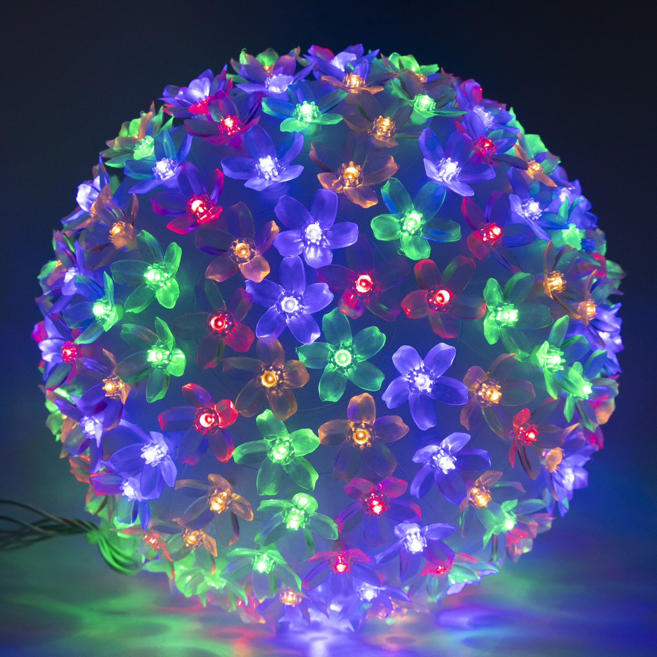Світлодіодна декорація - куля що світиться, 23 см, 200л, різнокольорова, IP20 (650606)