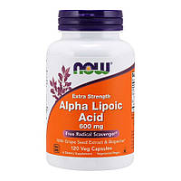 Натуральна добавка NOW Alpha Lipoic Acid 600 mg, 120 вегакапсул