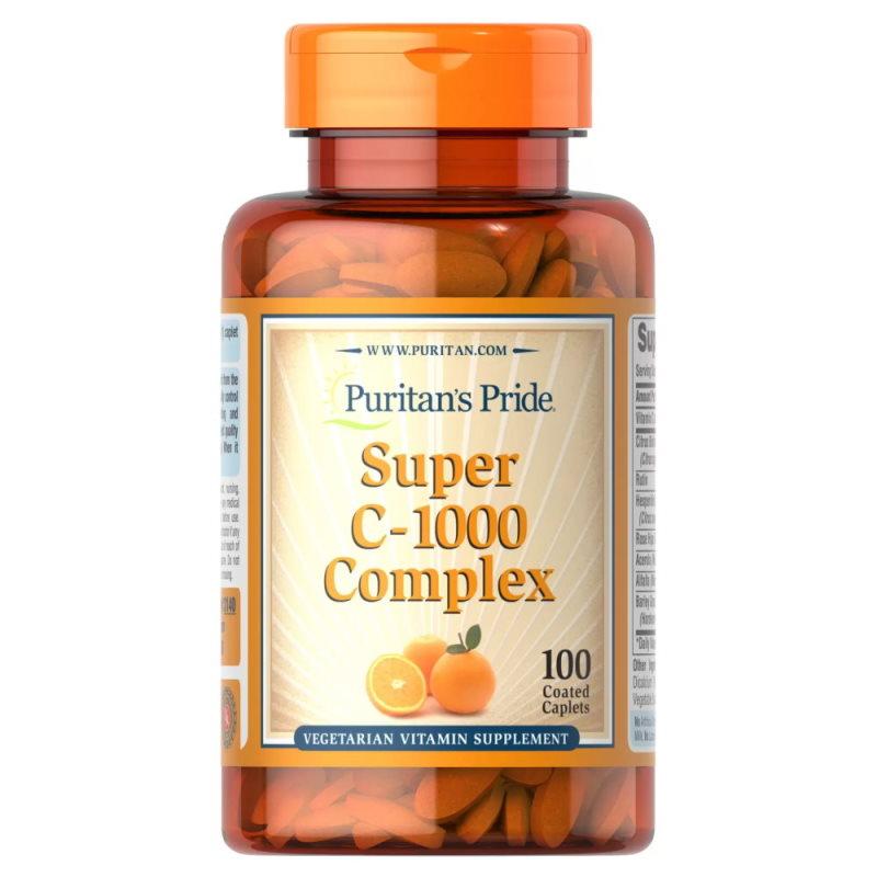 Вітаміни та мінерали Puritan's Pride Vitamin C-1000 mg Complex, 100 каплет