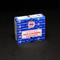 Натуральные конусные благовония Нагчампа Nag Champa Dhoop Cones Satyа 12 шт +подставка