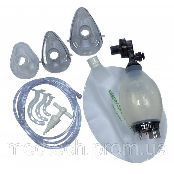 TW8121 Апарат штучної вентиляції легенів з ручним приводом "МЕДИКА" багаторазовий комплект "педіатричний"