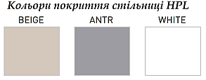 Стіл обідній круглий Modern Wood ніжки бук лак 1.016, стільниця HPL anthracite D70 (ТМ Новий Стиль), фото 2