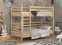 Ліжко Двоярусне Трансформер Еріка Без Ящиків, 80х190, Бук
