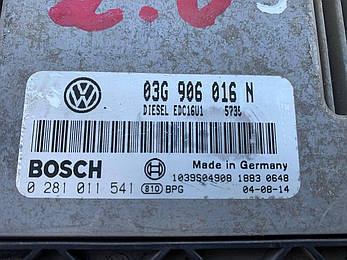 Блок управління двигуном VW Caddy 2.0 sdi 04 - 03G906016N, фото 2