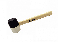 Киянка резиновая Kubis 340 г 53 мм, черная/белая резина, деревянная ручка