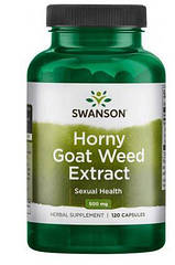 Swanson Horny Goat Weed Extract 500 mg, Горянка (120 капс.)