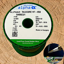 Припій для паяння з вмістом флюсу ALPHA TELECORE HF-850 SN99Cu1, фото 3