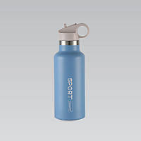 Термокружка Maestro MR-1639-50-BLUE 500 мл з нержавіючої сталі з трубочкою герметична