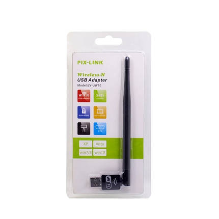 USB-WiFi Адаптер Pix-Link 150 Мбіт/с 2.4 GHz (LV-UW10), фото 2