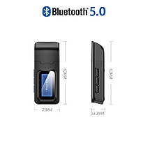 Bluetooth-адаптер з дисплеєм Vikefon bluetooth 5.0 аудіо приймач передавач, фото 3