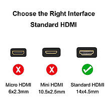 Перехідник HDMI - HDMI кутовий лівий (штекер - гніздо), фото 3