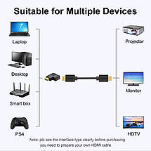 Перехідник HDMI - HDMI кутовий лівий (штекер - гніздо), фото 2
