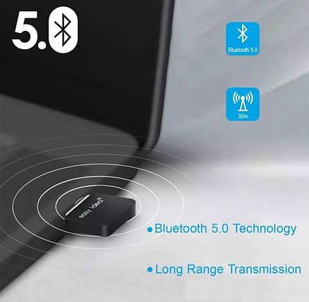 Bluetooth-адаптер USB Bluetooth 5.0 для компьютера ноутбука на чіпі RTL8761B, фото 2