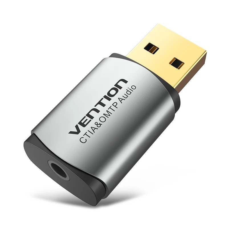 Зовнішня звукова карта USB 2 в 1 Vention CDLH0 стереофонічна 2.1 OMTP & CTIA (підтримує всі ОС)