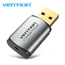 Зовнішня звукова карта USB 2 в 1 Vention CDLH0 стереофонічна 2.1 OMTP & CTIA (підтримує всі ОС), фото 2