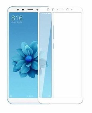Скло захисне для Xiaomi Mi A2 | Mi6x (0,3мм, 5D, біле) Full Glue