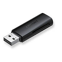 Кардридер скоростной USB 3.0 TF/SD Ugreen до 2 Тб черный Оригинал