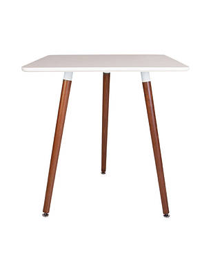 Стіл обідній Modern Wood H19 ніжки бук лак 1.016, стільниця HPL white 700*700 (ТМ Новий Стиль), фото 2