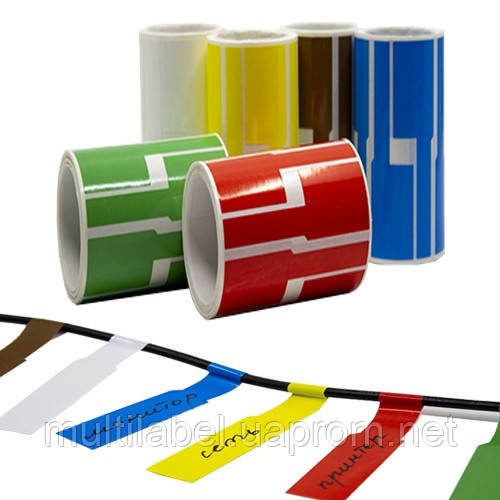 Водонепроницаемые наклейки для маркировки кабелей 25*85мм 100шт ...