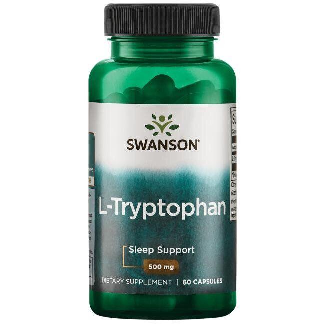 Swanson L-Tryptophan 500 mg, Триптофан (60 капс.)