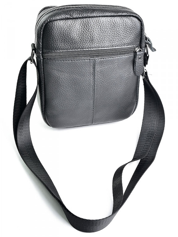 Мужская сумка через плечо из натуральной кожи RVL W-125 Black - фото 2 - id-p1368107451
