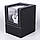 Скринька для підзаводу годинника віндер, тайммувер для 1-х годин Чорна із сірим, фото 3