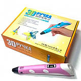 3д-ручка для малювання 3д для дітей 3d pen 2 рожева, фото 7