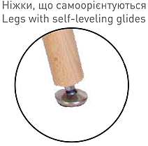 Стіл обідній Modern Wood-4L ніжки бук лак 1.007, стільниця HPL white 800*800 (ТМ Новий Стиль), фото 2