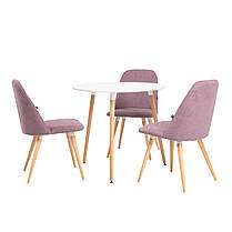 Стіл обідній Modern Wood-4L ніжки бук лак 1.007, стільниця HPL white 800*800 (ТМ Новий Стиль), фото 3