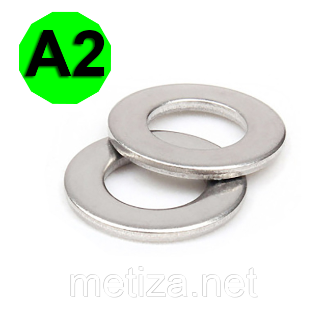 Шайба плоска нержавіюча A2, DIN 125 М10, фото 1
