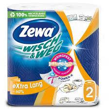 ПОЛОТЕНЦЯ БУМ. ZEWA WISCH & WEG 2СЛ./72О(H=25СМ*24) 2РУЛ. БЕЛЫЕ