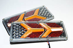 Ліхтар LED задній до Автомобільної техніки, вантажівок 33х13см (Біжить поворотник) Lamborghini 24V