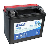 Мото аккумулятор EXIDE 12 V 10 Ah 150 A (+/-) 150х87х130 мм (YTX12-BS / ETX12-BS)