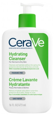 CeraVe Hydrating Cleanser for Normal to Dry Skin Крем-гель, що очищає, зволожуючий для нормальної і сухої шкіри, фото 1