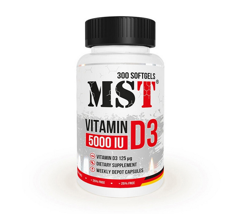 Vitamin D3 5000 IU (125 mcg) softgels 300