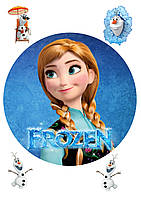 Вафельна картинка для торта Холодне серце 27